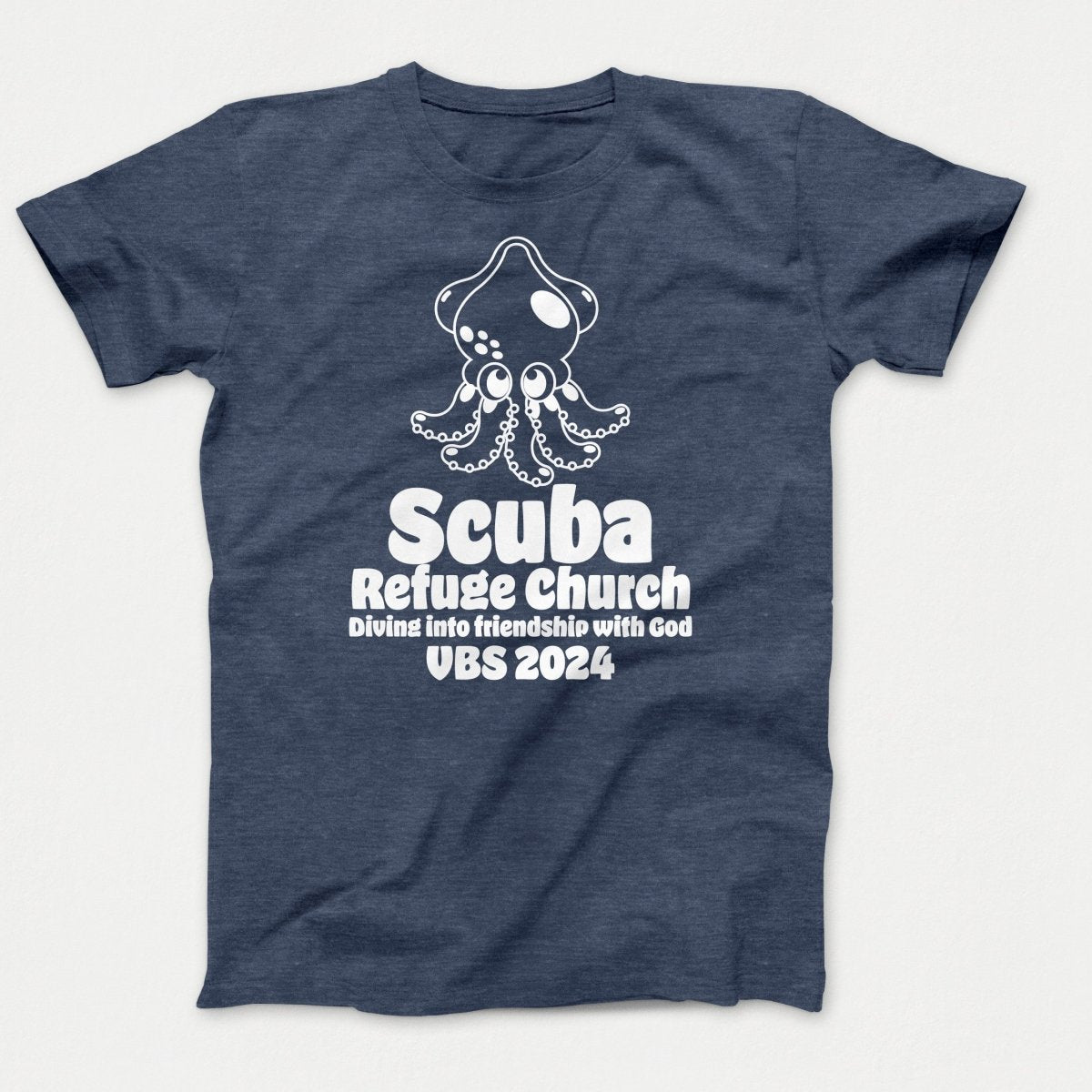 Scuba VBS Shirts - Squid - Youth T-shirts Heather Navy - Polkabean