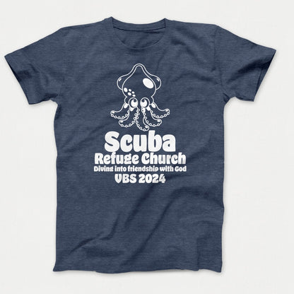Scuba VBS Shirts - Squid - Youth T-shirts Heather Navy - Polkabean