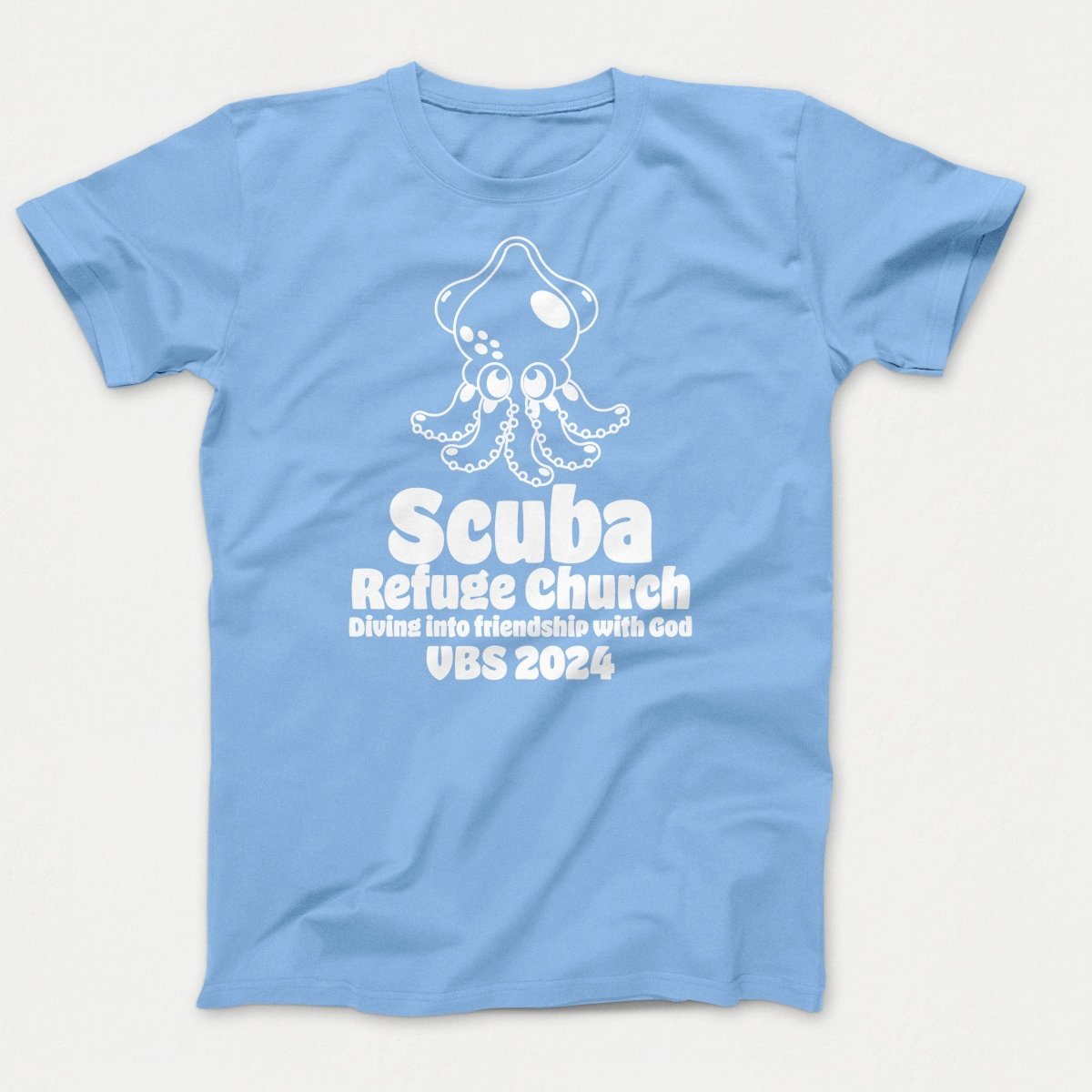 Scuba VBS Shirts - Squid - Youth T-shirts Light Blue - Polkabean