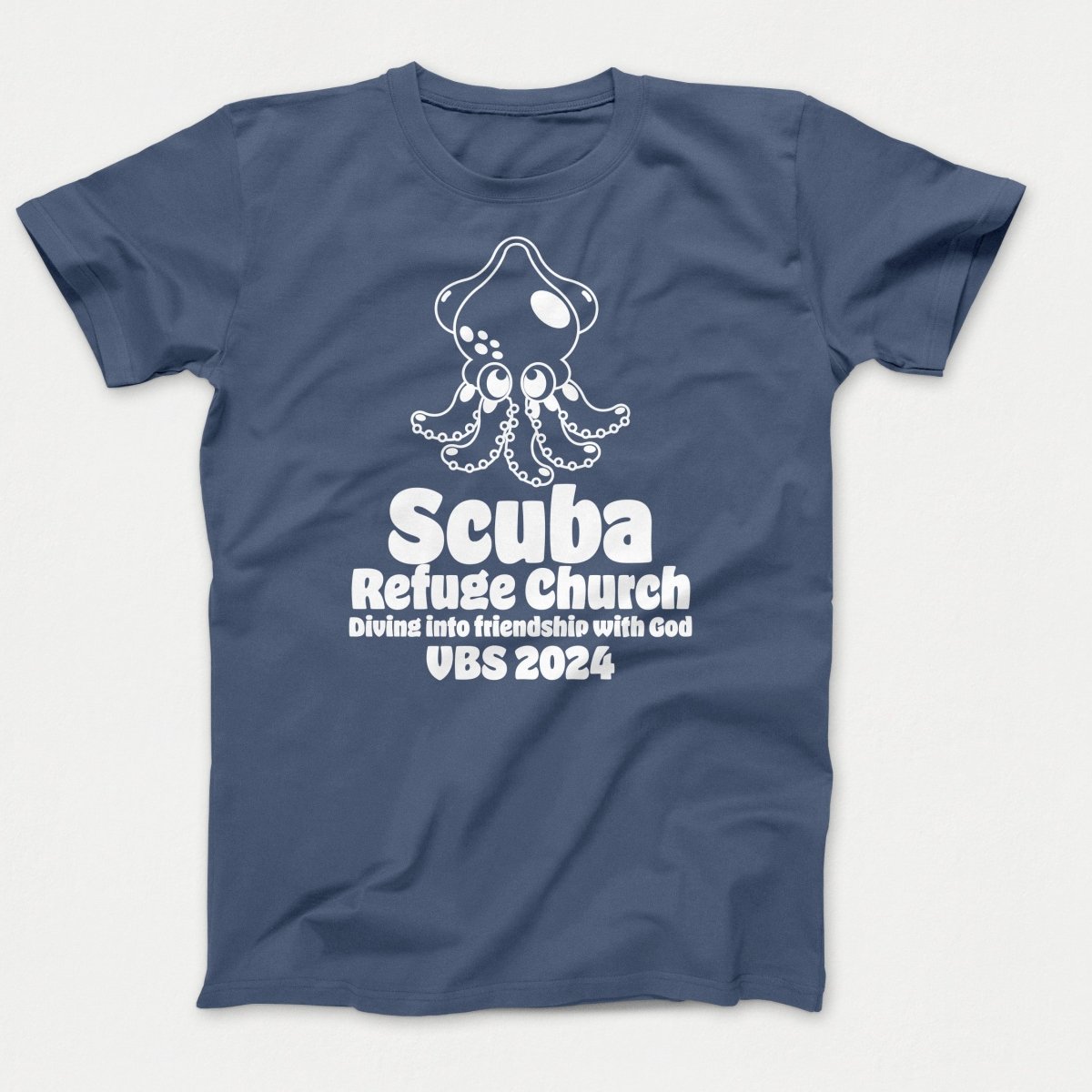 Scuba VBS Shirts - Squid - Youth T-shirts Steel Blue - Polkabean