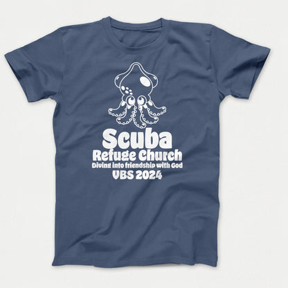 Scuba VBS Shirts - Squid - Youth T-shirts Steel Blue - Polkabean