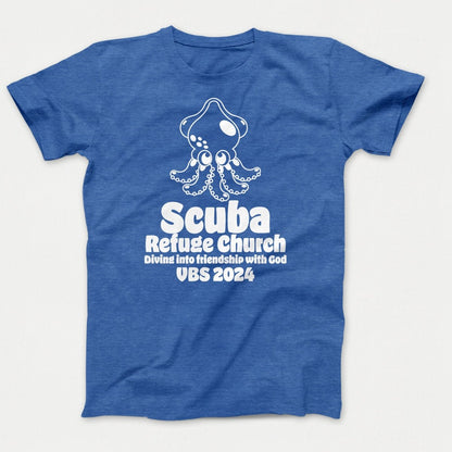 Scuba VBS Shirts - Squid - Youth T-shirts Heather Royal - Polkabean