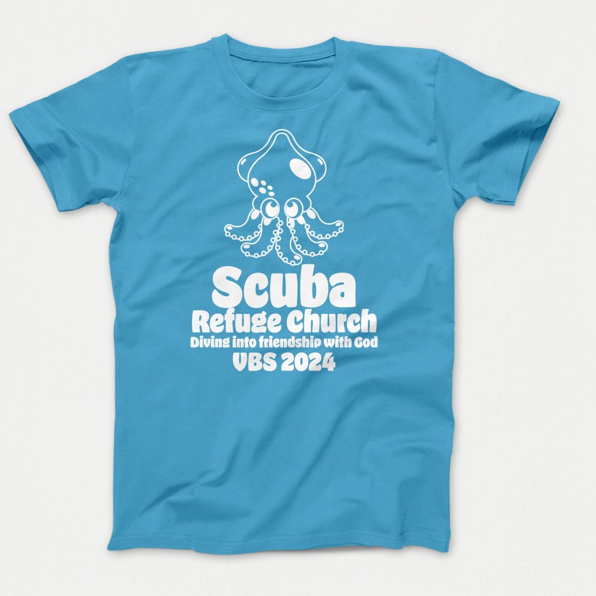 Scuba VBS Shirts - Squid - Youth T-shirts Aquatic Blue - Polkabean