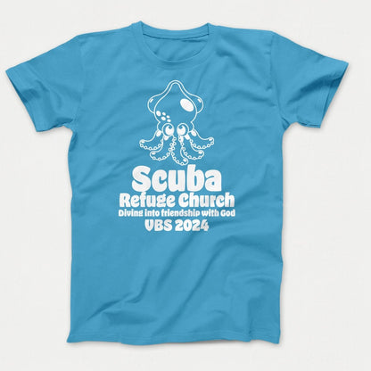 Scuba VBS Shirts - Squid - Youth T-shirts Aquatic Blue - Polkabean