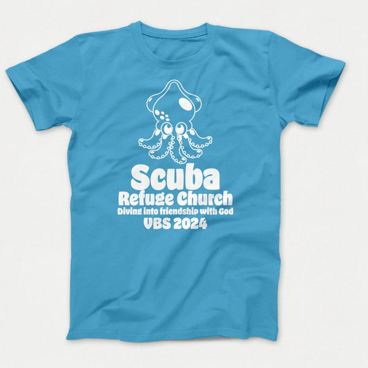Scuba VBS Shirts - Squid - Youth T-shirts Aquatic Blue - Polkabean