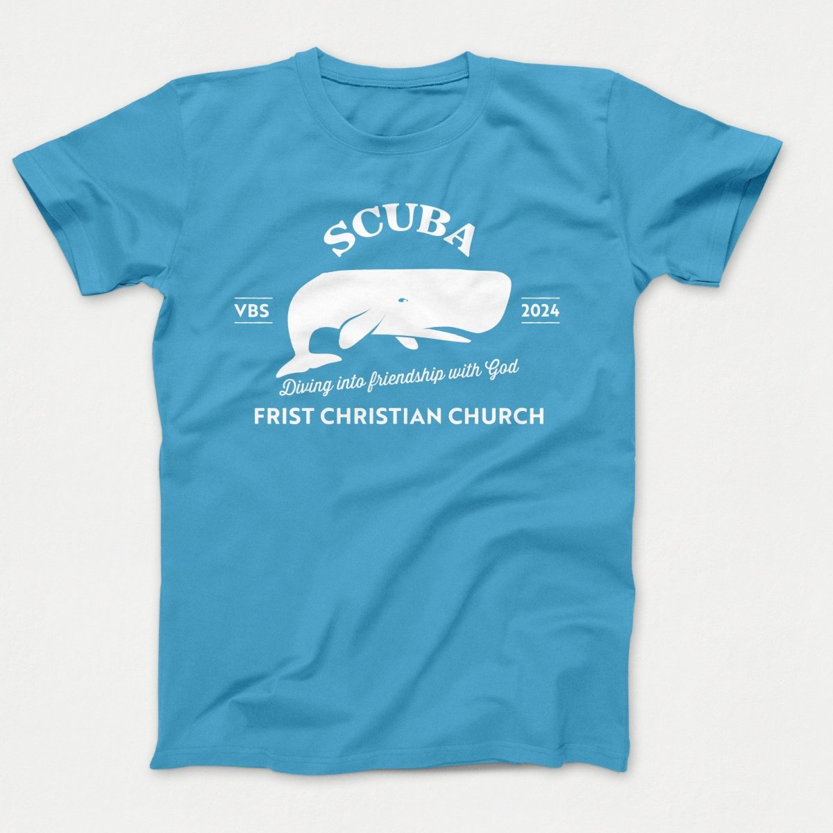 Scuba VBS Shirts - Whale - Adult T-shirts Aquatic Blue - Polkabean