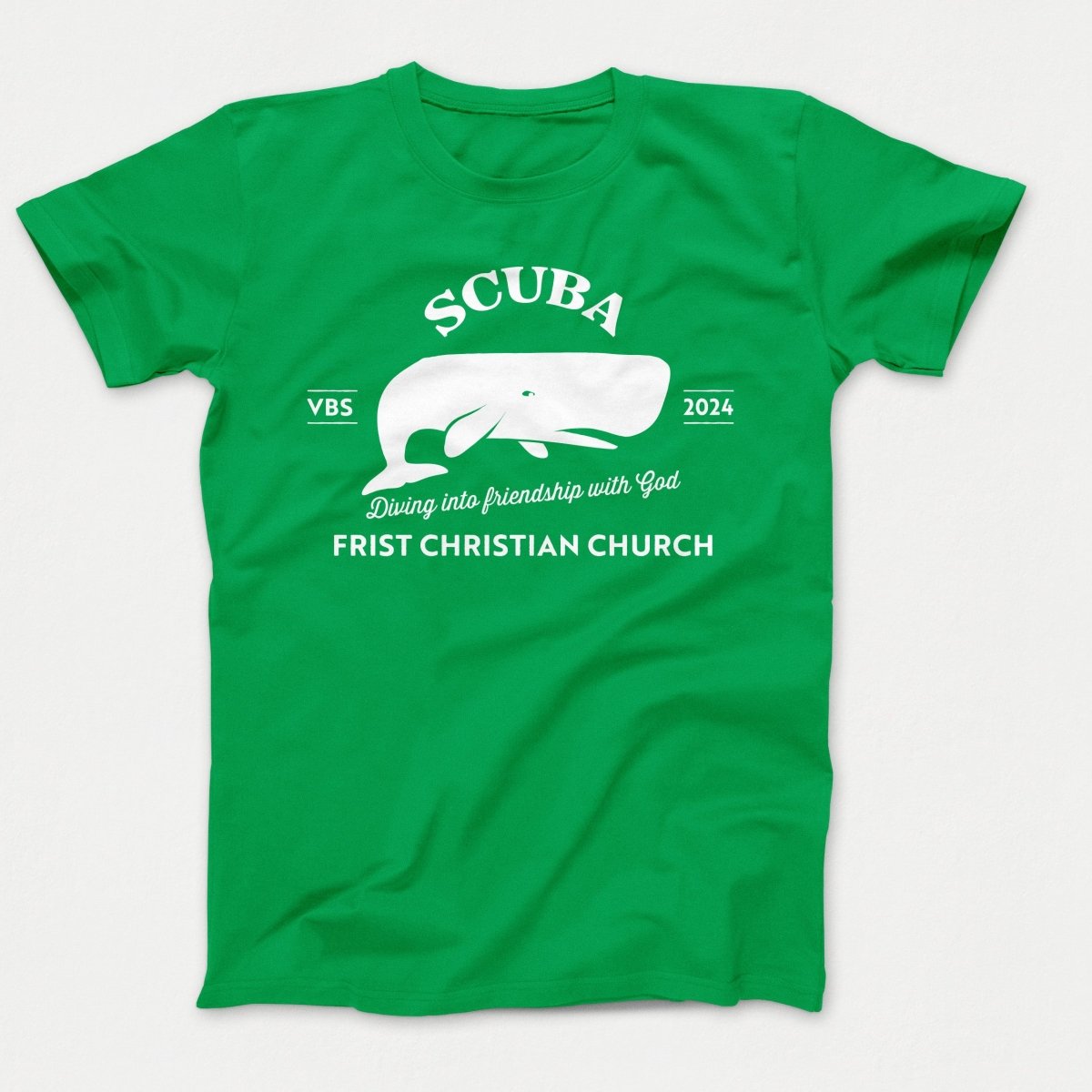 Scuba VBS Shirts - Whale - Adult T-shirts Dark Green - Polkabean