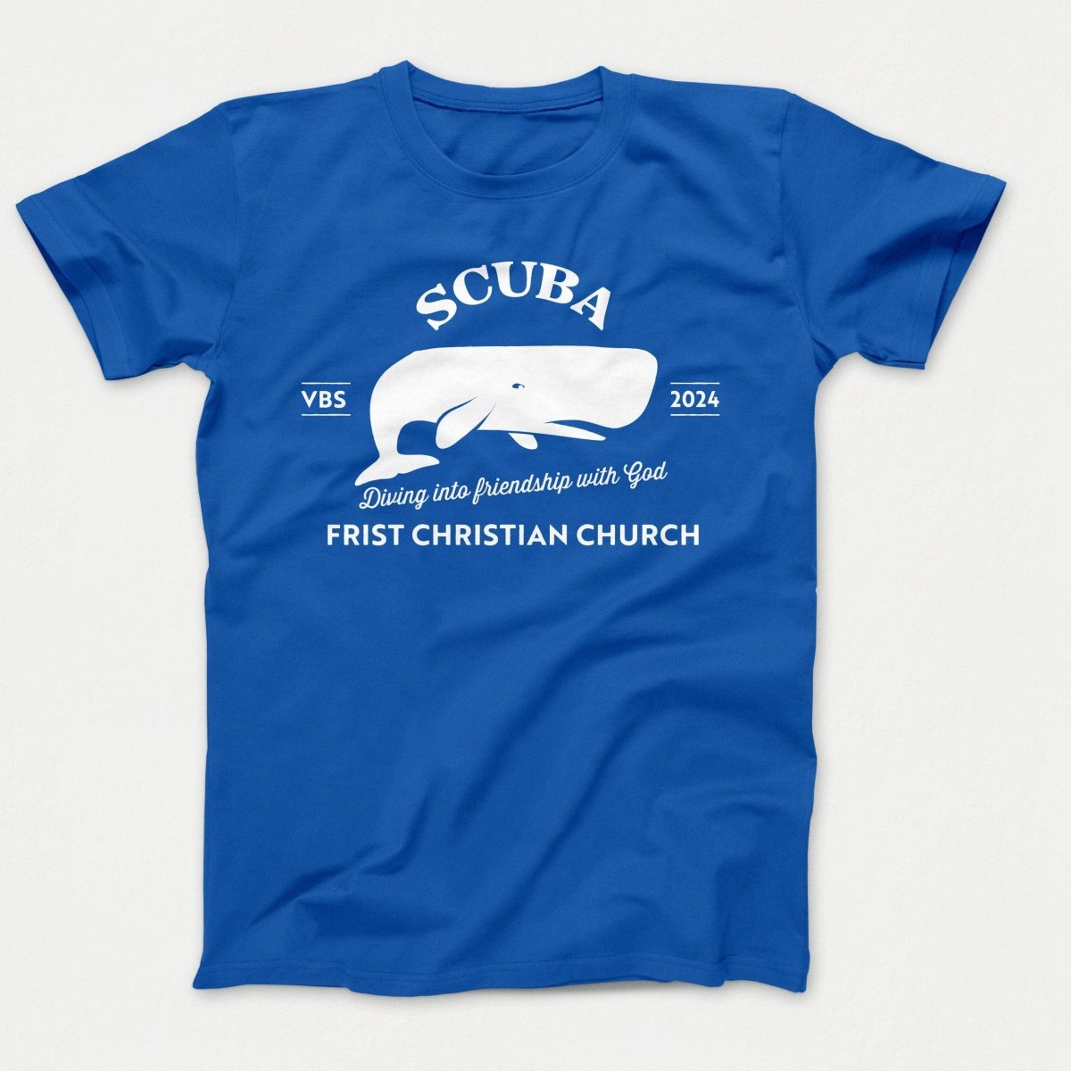 Scuba VBS Shirts - Whale - Adult T-shirts Royal Blue - Polkabean