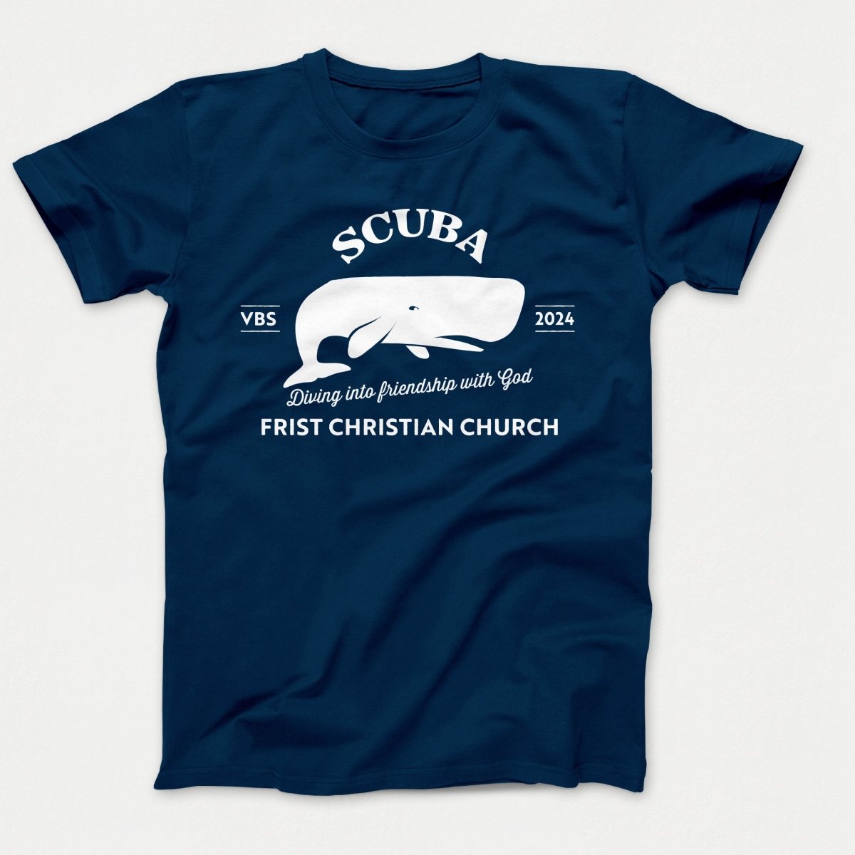Scuba VBS Shirts - Whale - Adult T-shirts Neptune Blue - Polkabean