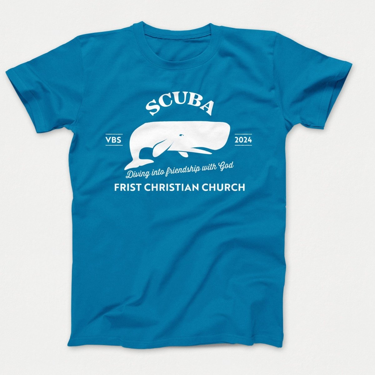 Scuba VBS Shirts - Whale - Adult T-shirts Sapphire - Polkabean