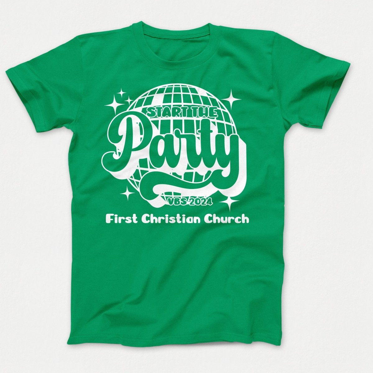 Start the Party VBS Shirts - Adult Sizes Kelly - Polkabean