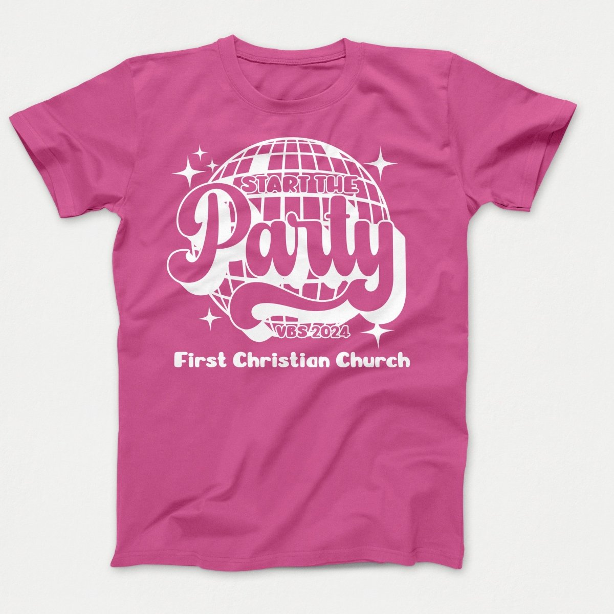 Start the Party VBS Shirts - Adult Sizes Sangria - Polkabean