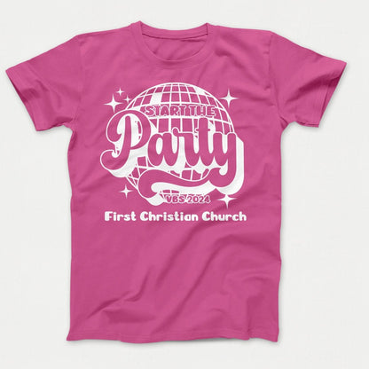 Start the Party VBS Shirts - Adult Sizes Sangria - Polkabean