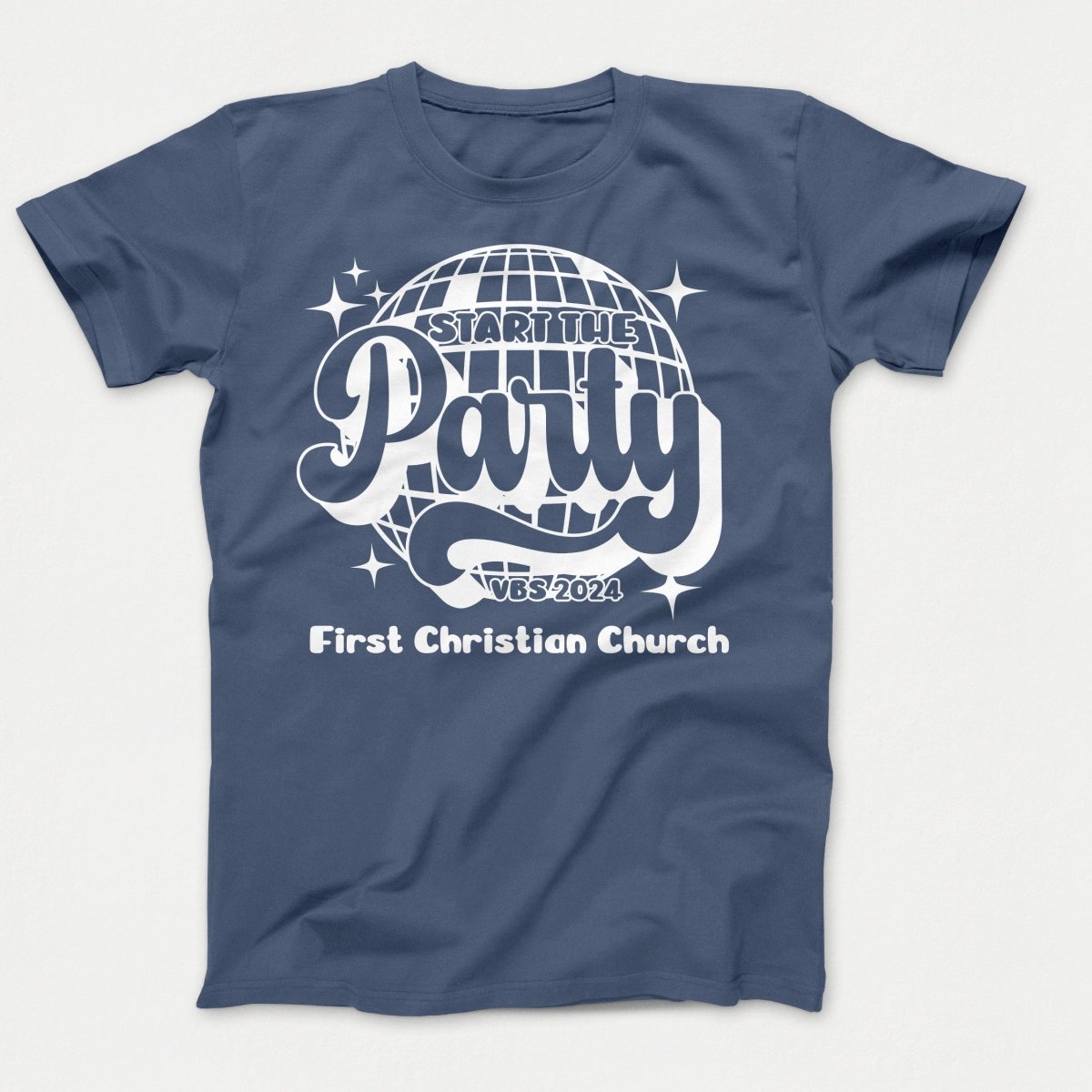 Start The Party VBS Shirts - Youth Steel Blue - Polkabean