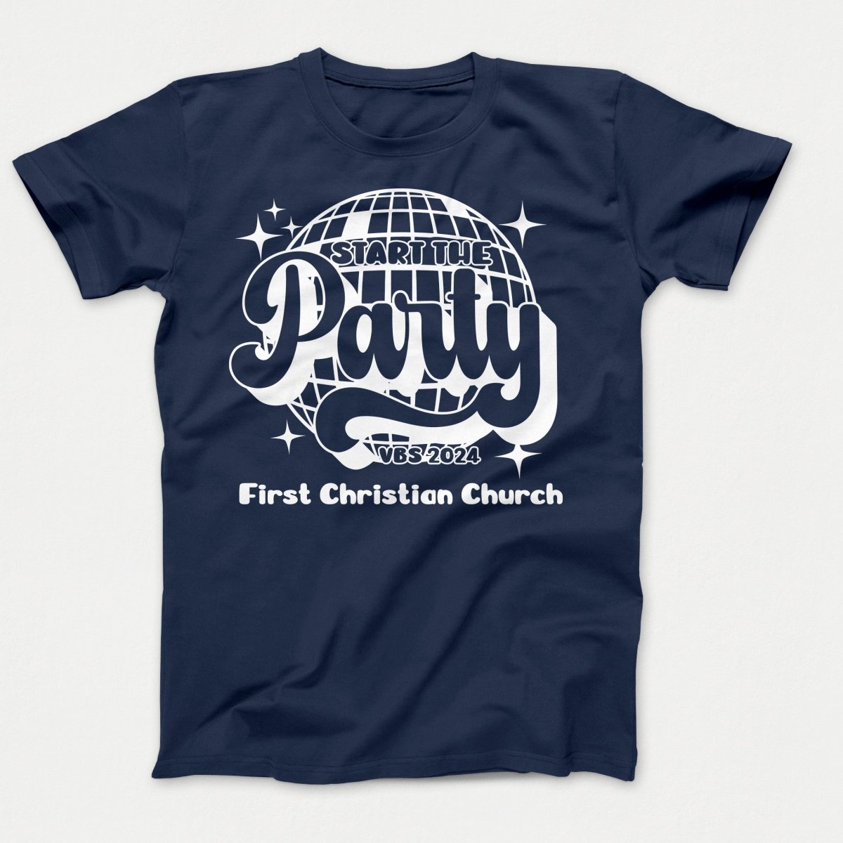 Start The Party VBS Shirts - Youth Navy - Polkabean