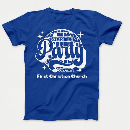 Start The Party VBS Shirts - Youth True Royal - Polkabean