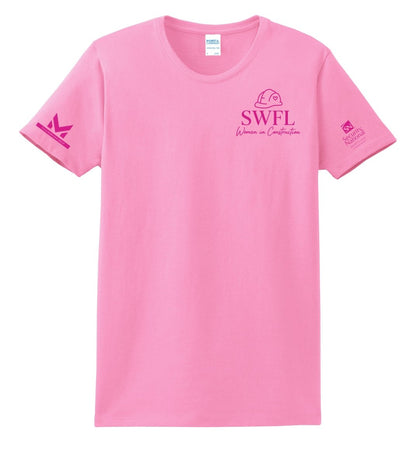 SWFL Women in Construction - Candy Pink and Lavender Ladies Cut Candy Pink - Polkabean