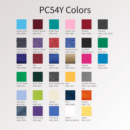 Youth Tshirt Color Chart VBS - Polkabean