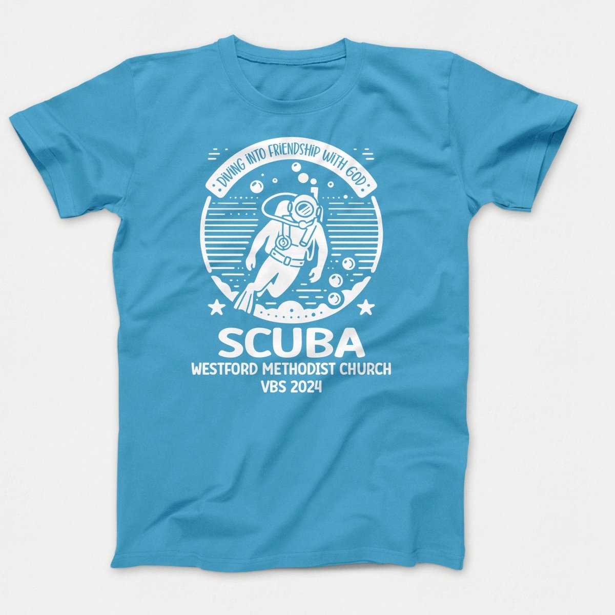 Westford Methodist Church VBS 2024 Aquatic Blue - Polkabean