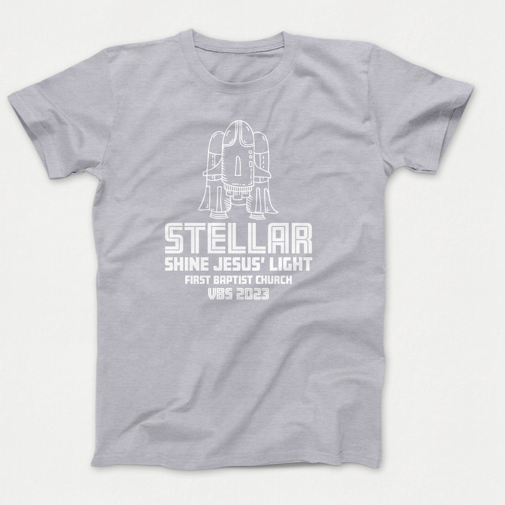 Stellar VBS Shirts Space Ship  Athletic Heather