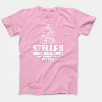 Stellar VBS Shirts Space Ship Candy Pink