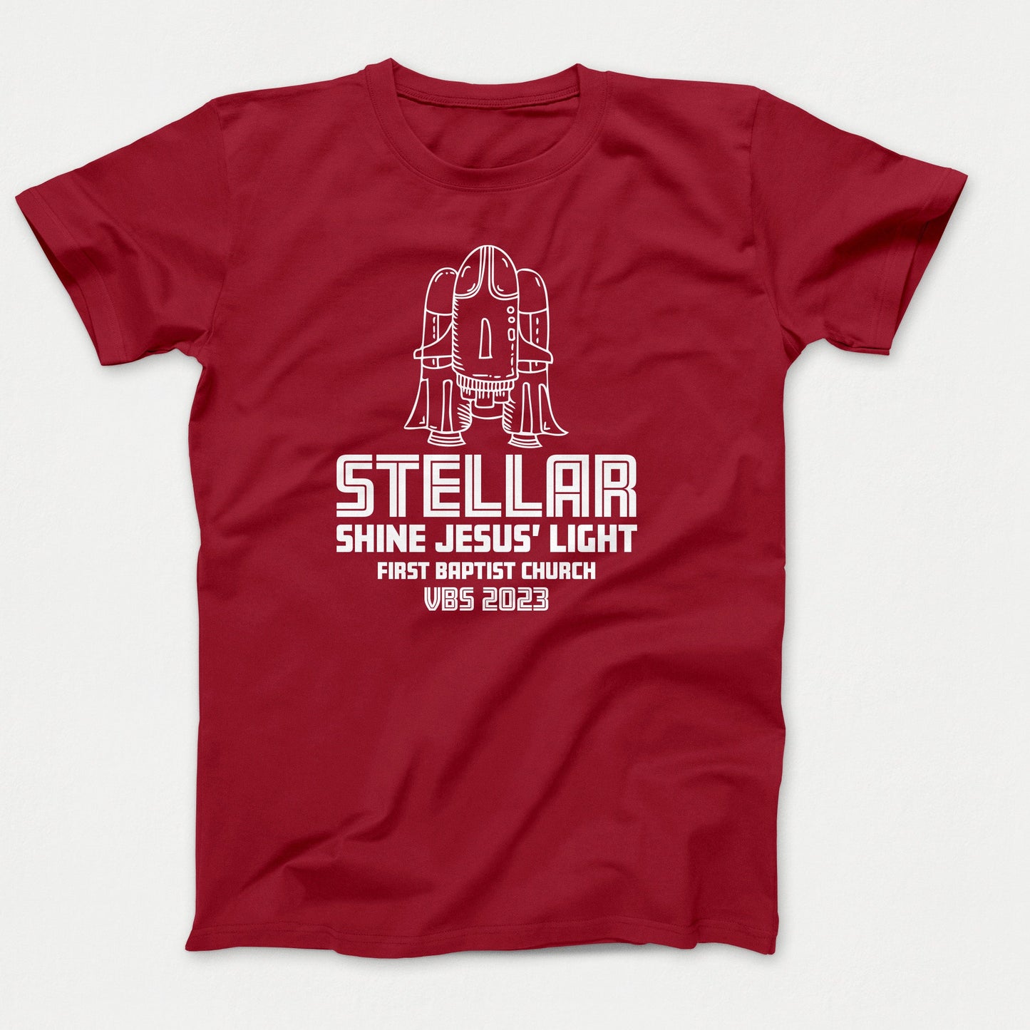 Stellar VBS Shirts Space Ship Cardinal