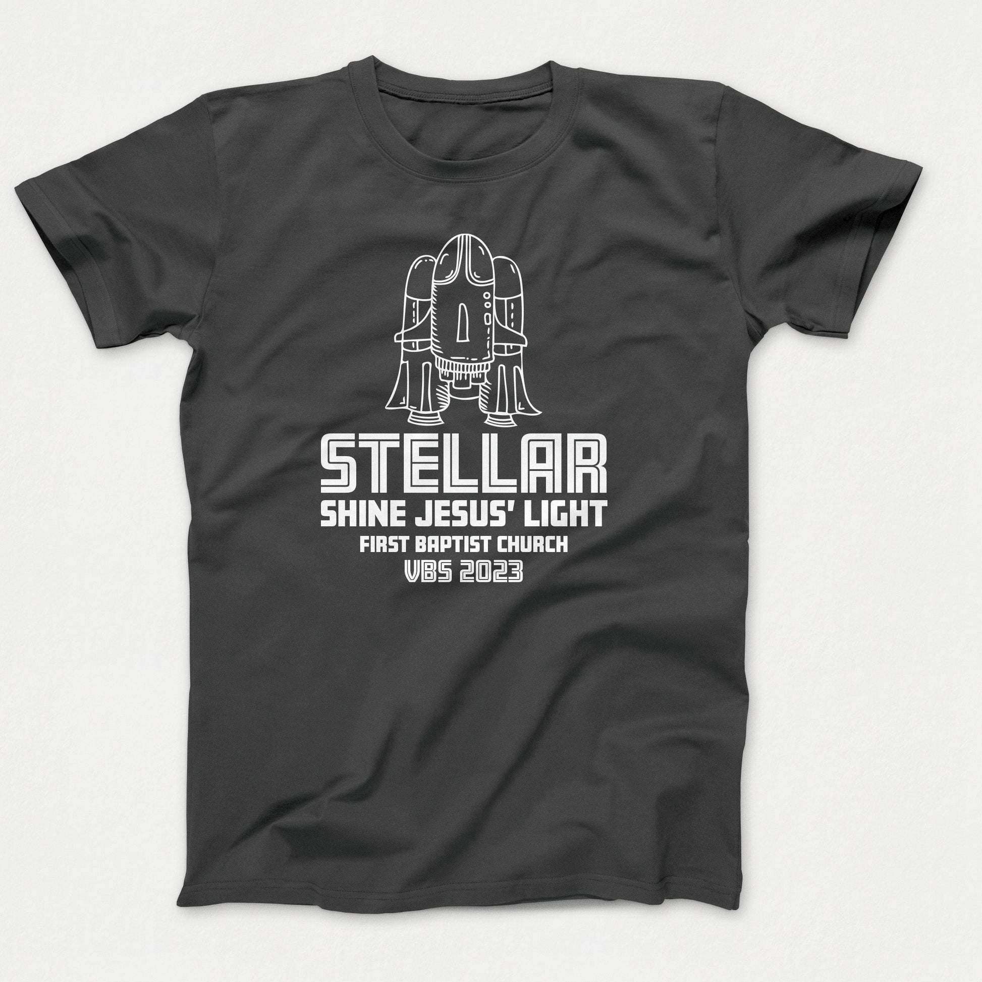 Stellar VBS Shirts Space Ship Charcoal