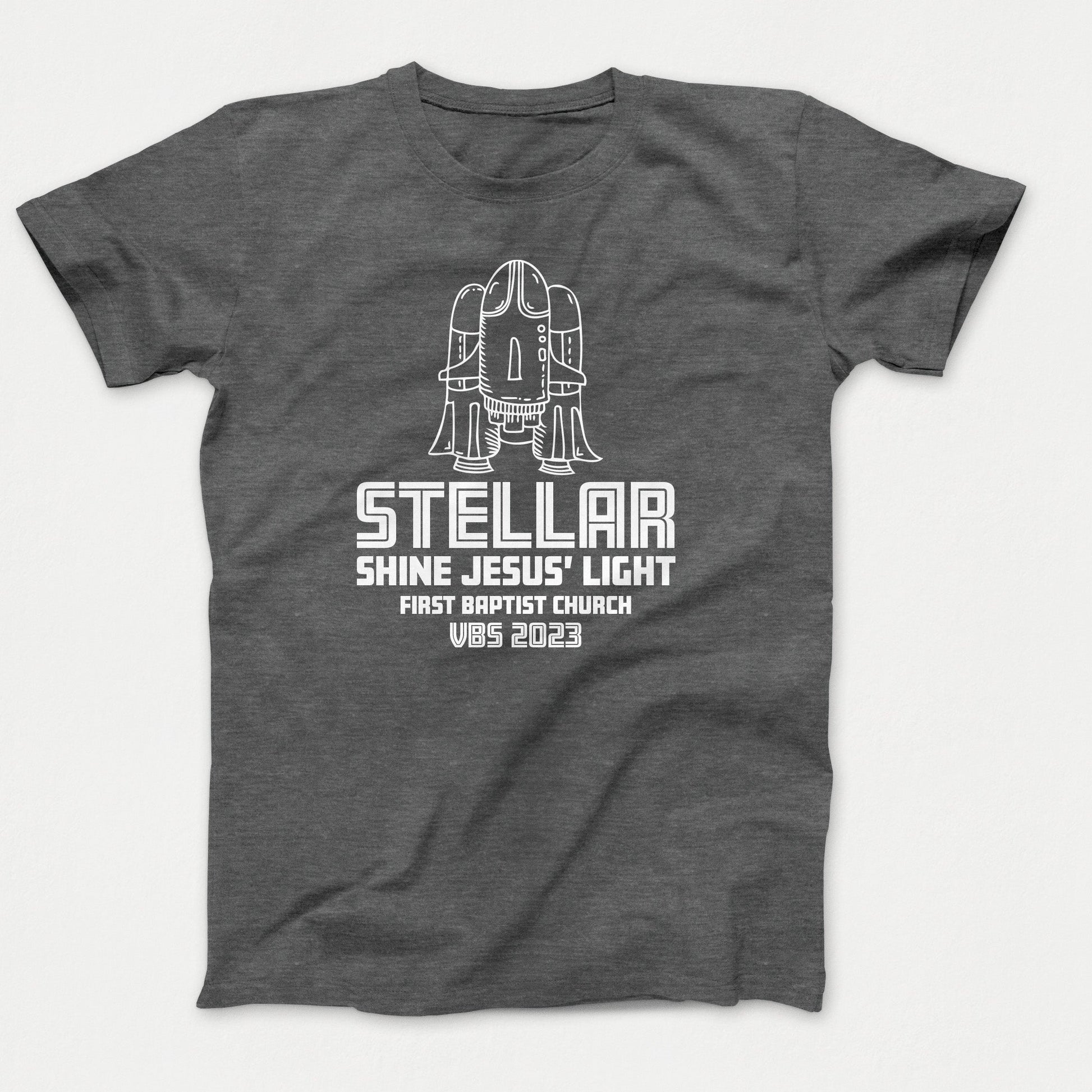 Stellar VBS Shirts Space Ship Heather Grey