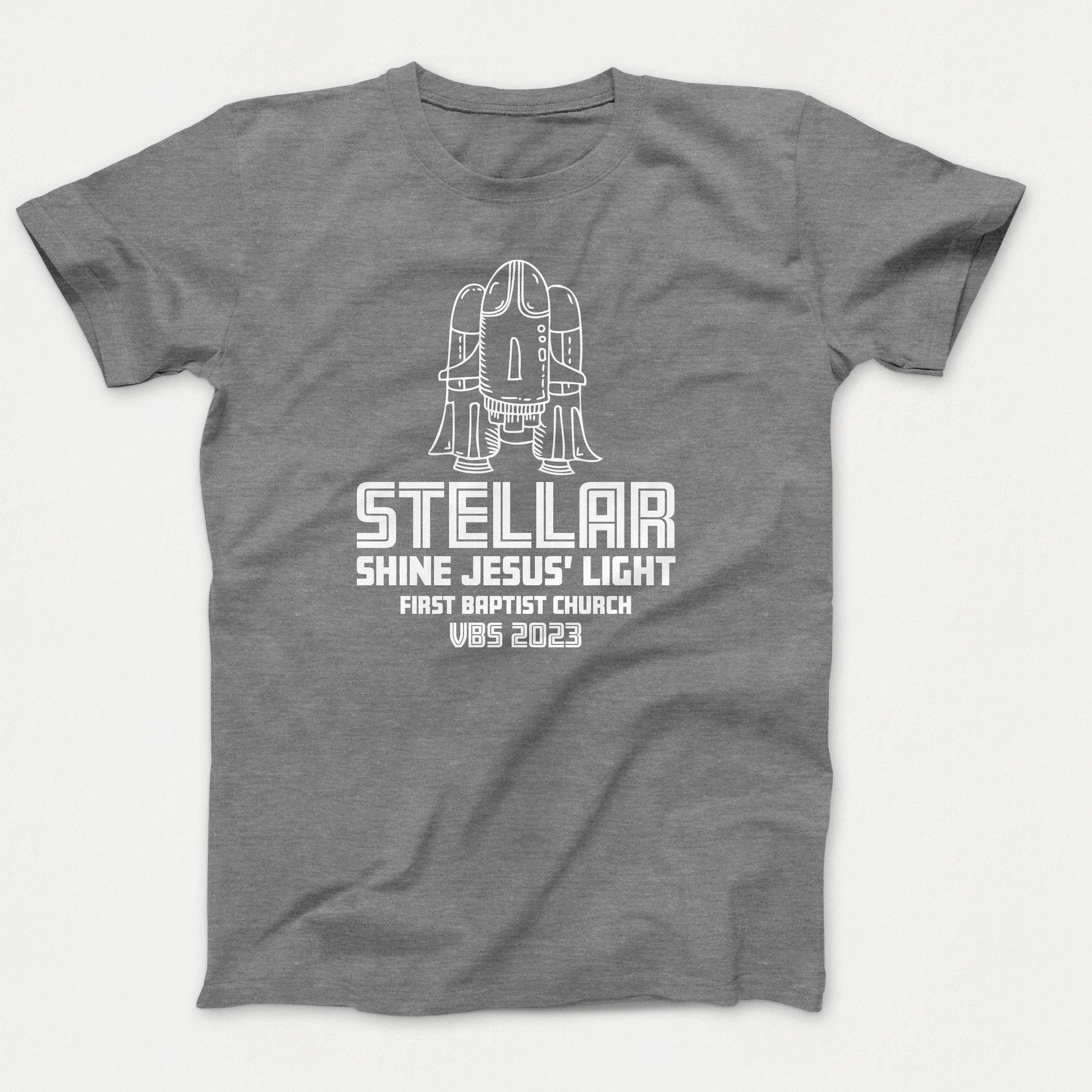 Stellar VBS Shirts Space Ship Graphite Heather