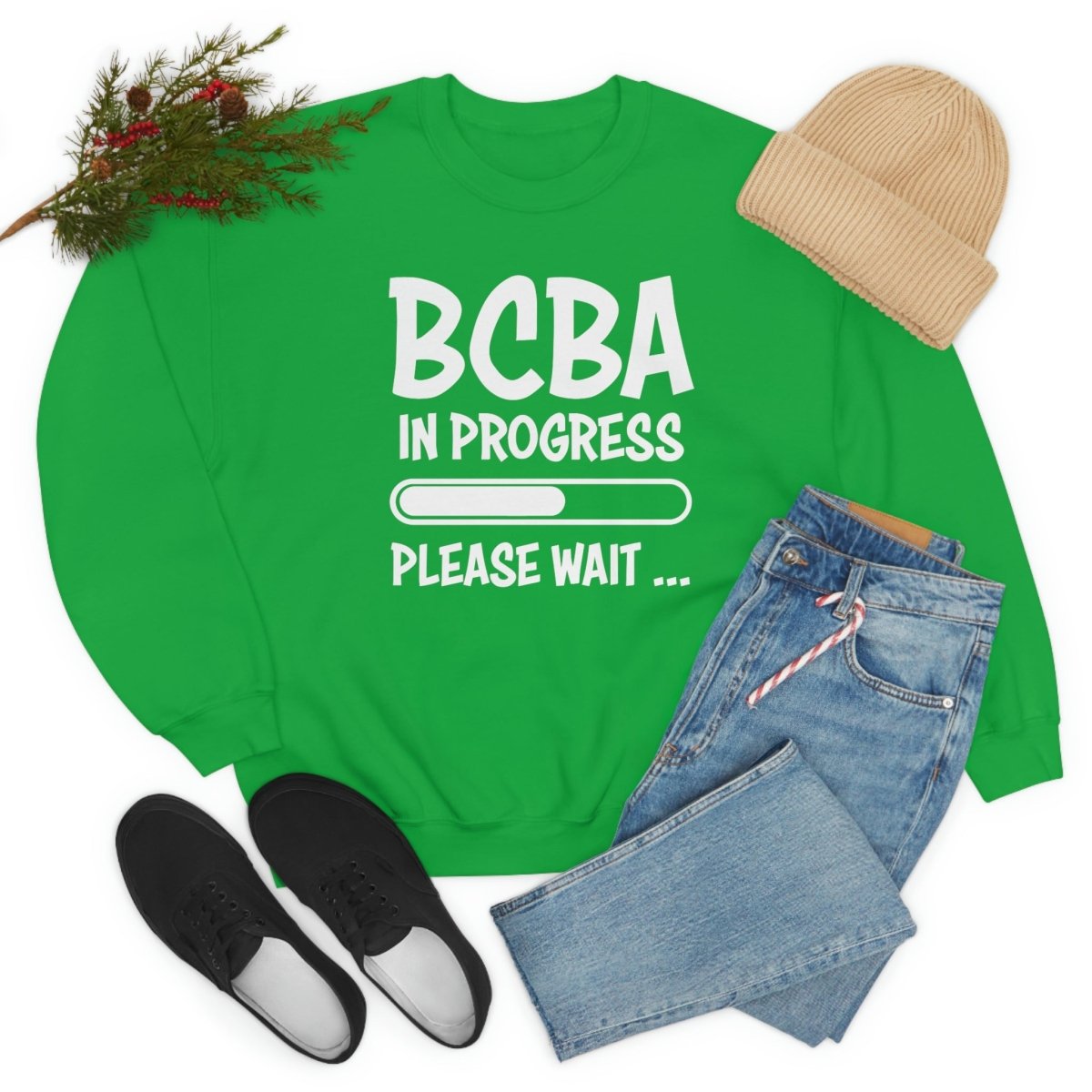 BCBA In Progress ABA Sweatshirt Irish Green - Polkabean