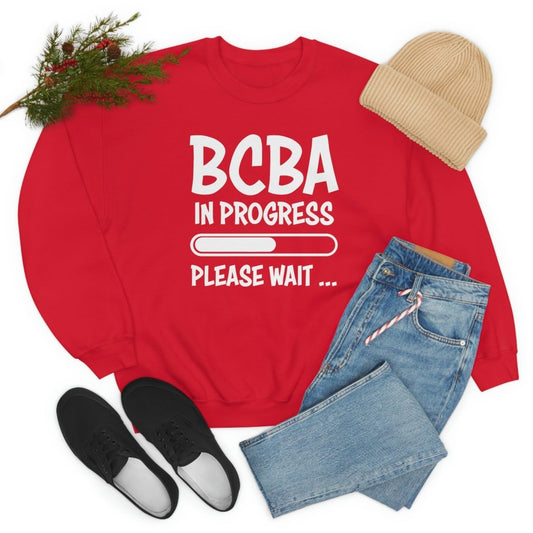 BCBA In Progress ABA Sweatshirt Red - Polkabean