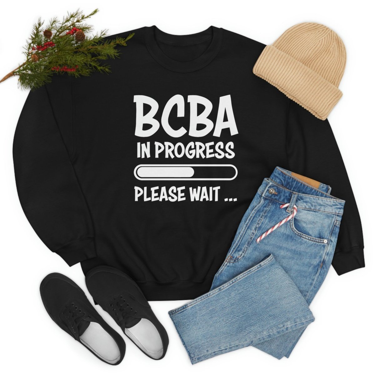 BCBA In Progress ABA Sweatshirt Black - Polkabean