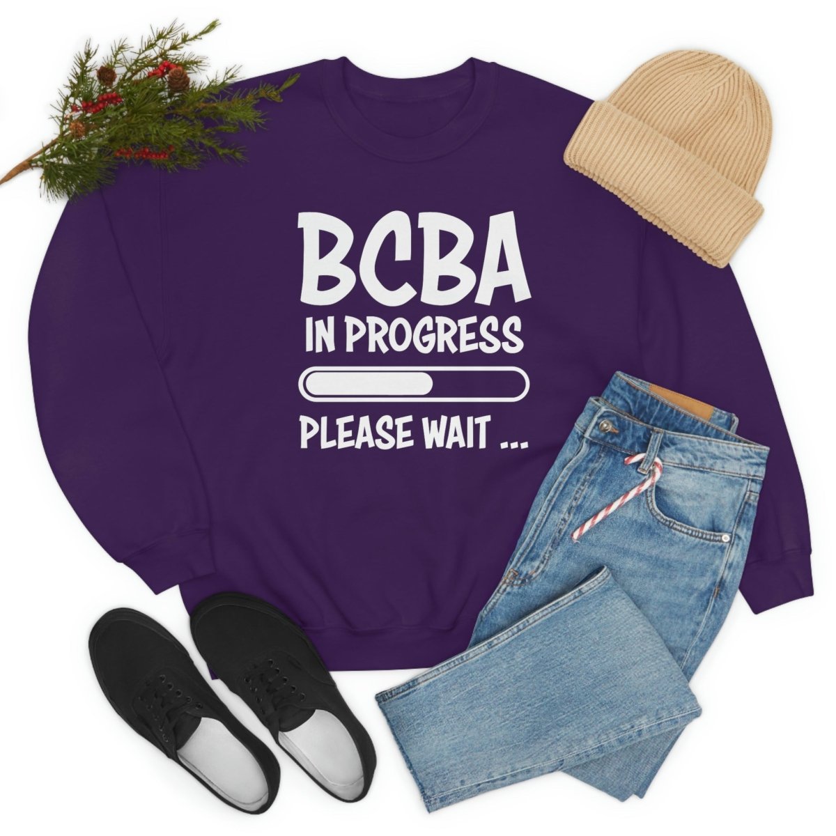 BCBA In Progress ABA Sweatshirt Purple - Polkabean