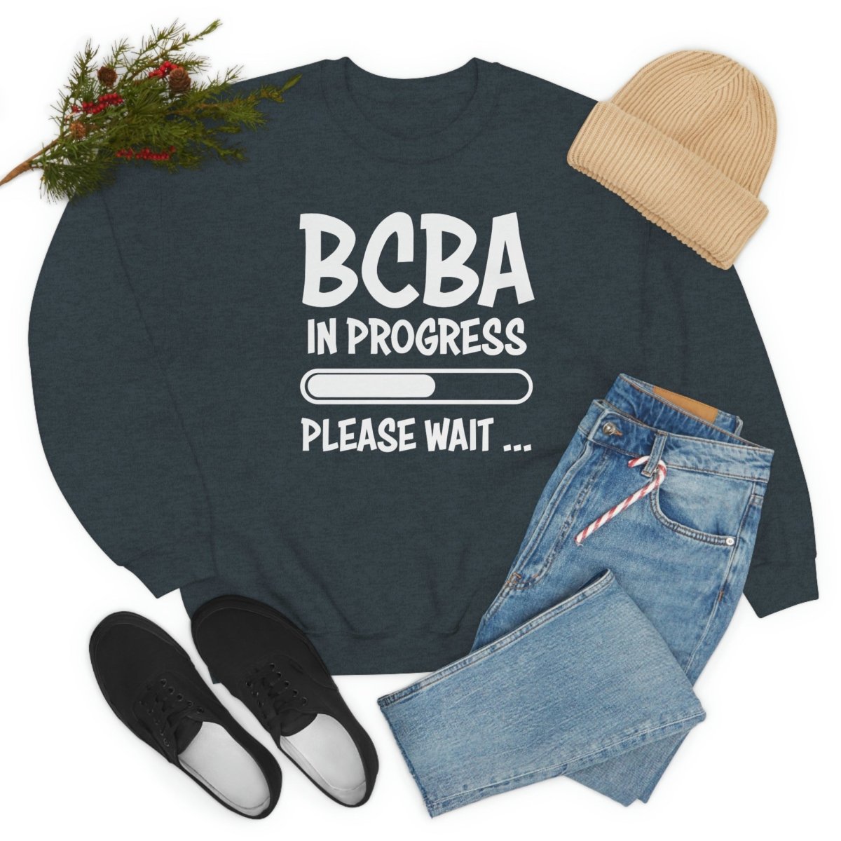 BCBA In Progress ABA Sweatshirt Dark Heather - Polkabean