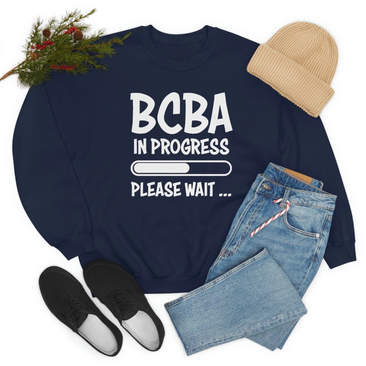 BCBA In Progress ABA Sweatshirt Navy - Polkabean