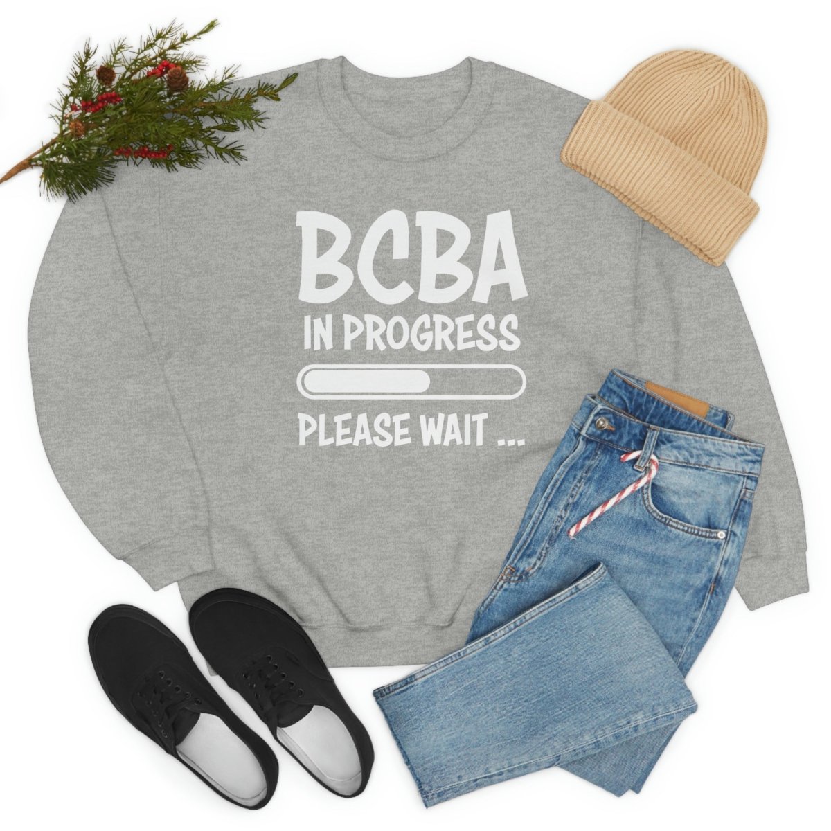 BCBA In Progress ABA Sweatshirt Sport Grey - Polkabean