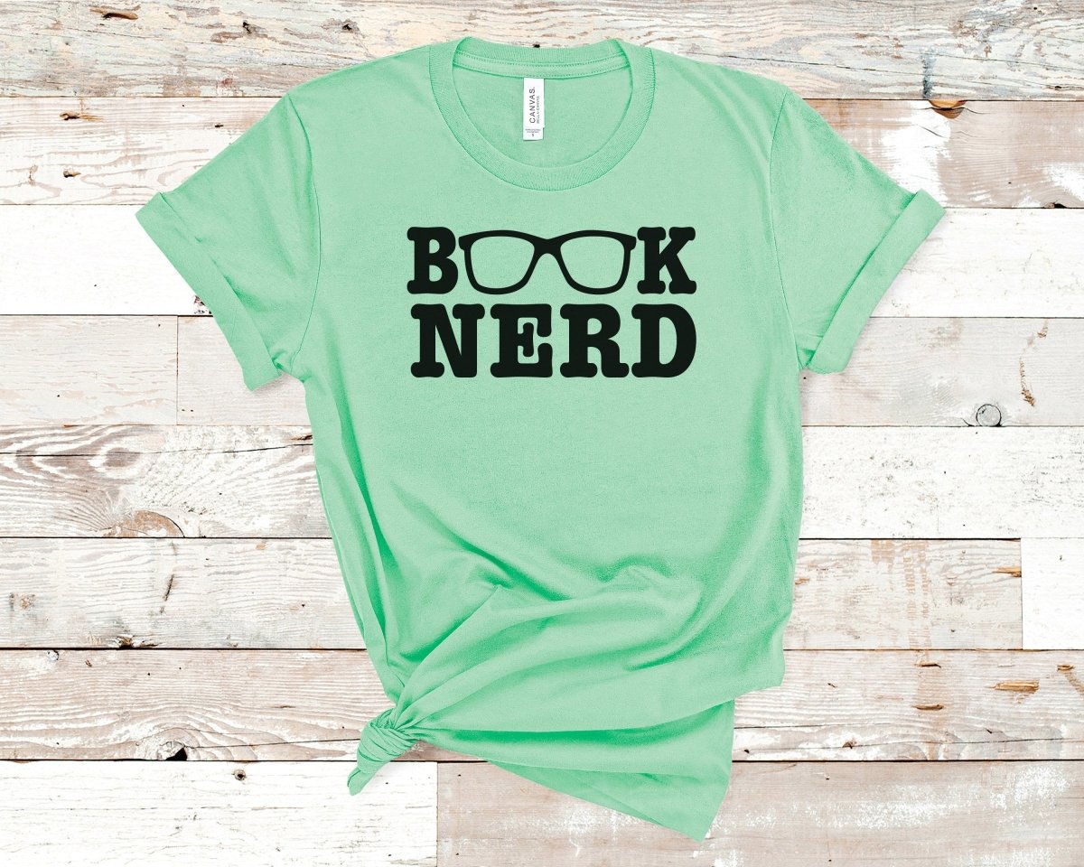 Book Nerd T-shirt Teal - Polkabean