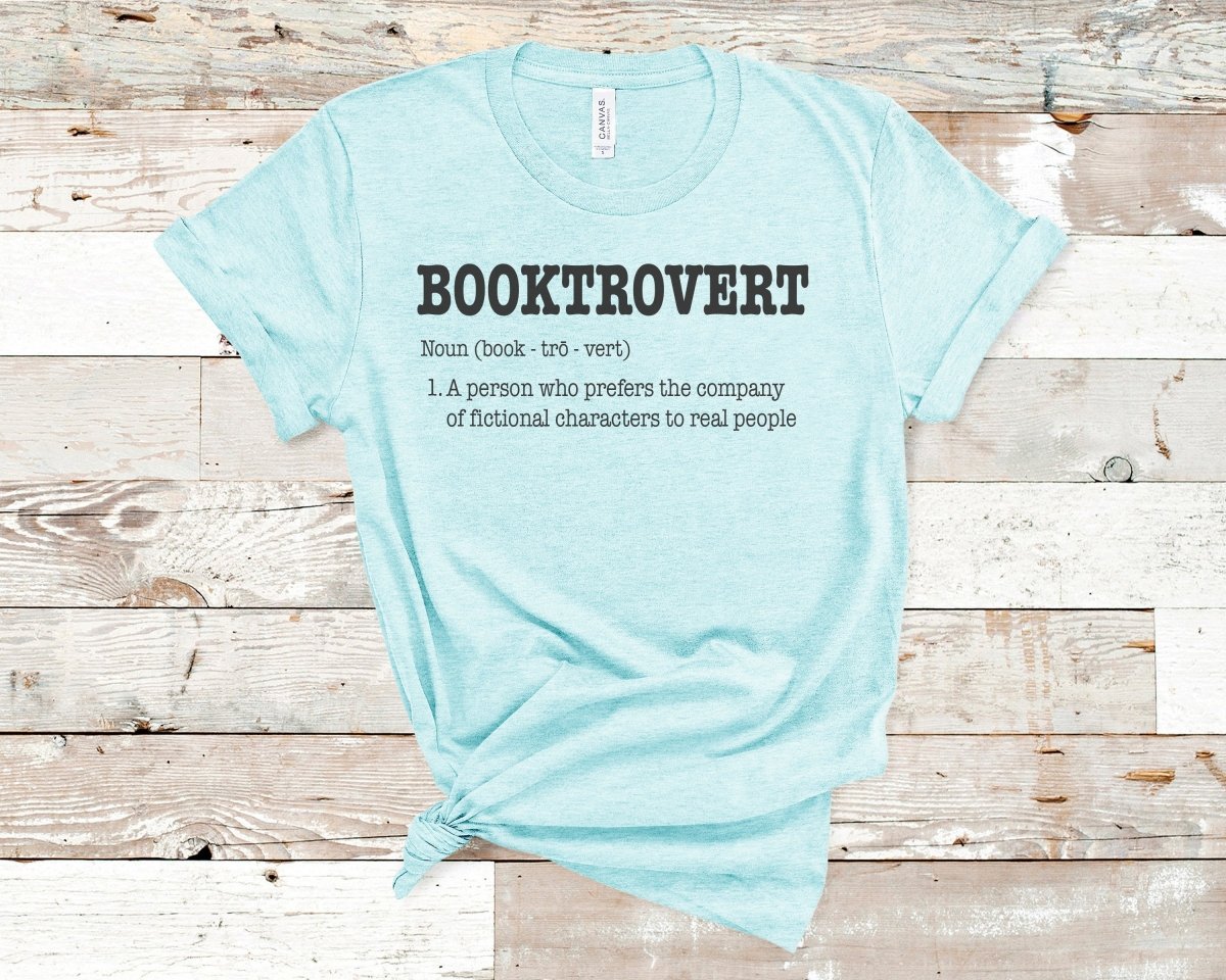 Booktrovert T-shirt Teal - Polkabean