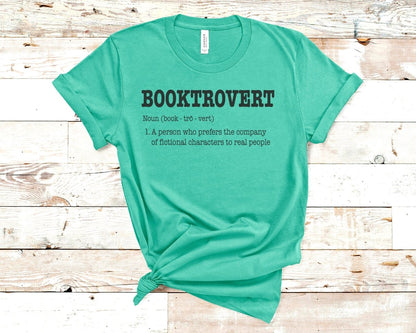 Booktrovert T-shirt Teal - Polkabean