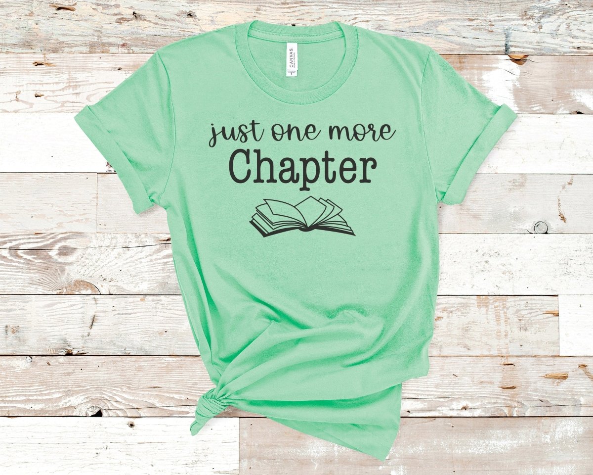 Just One More Chapter T-shirt Teal - Polkabean