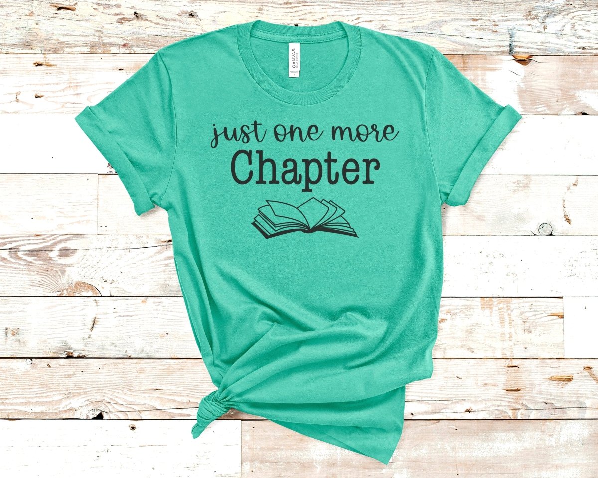 Just One More Chapter T-shirt Teal - Polkabean