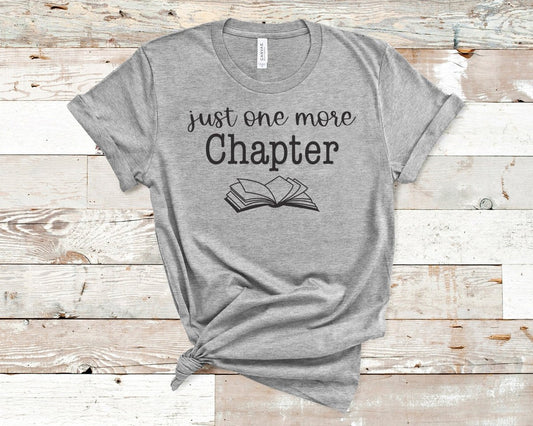 Just One More Chapter T-shirt Teal - Polkabean