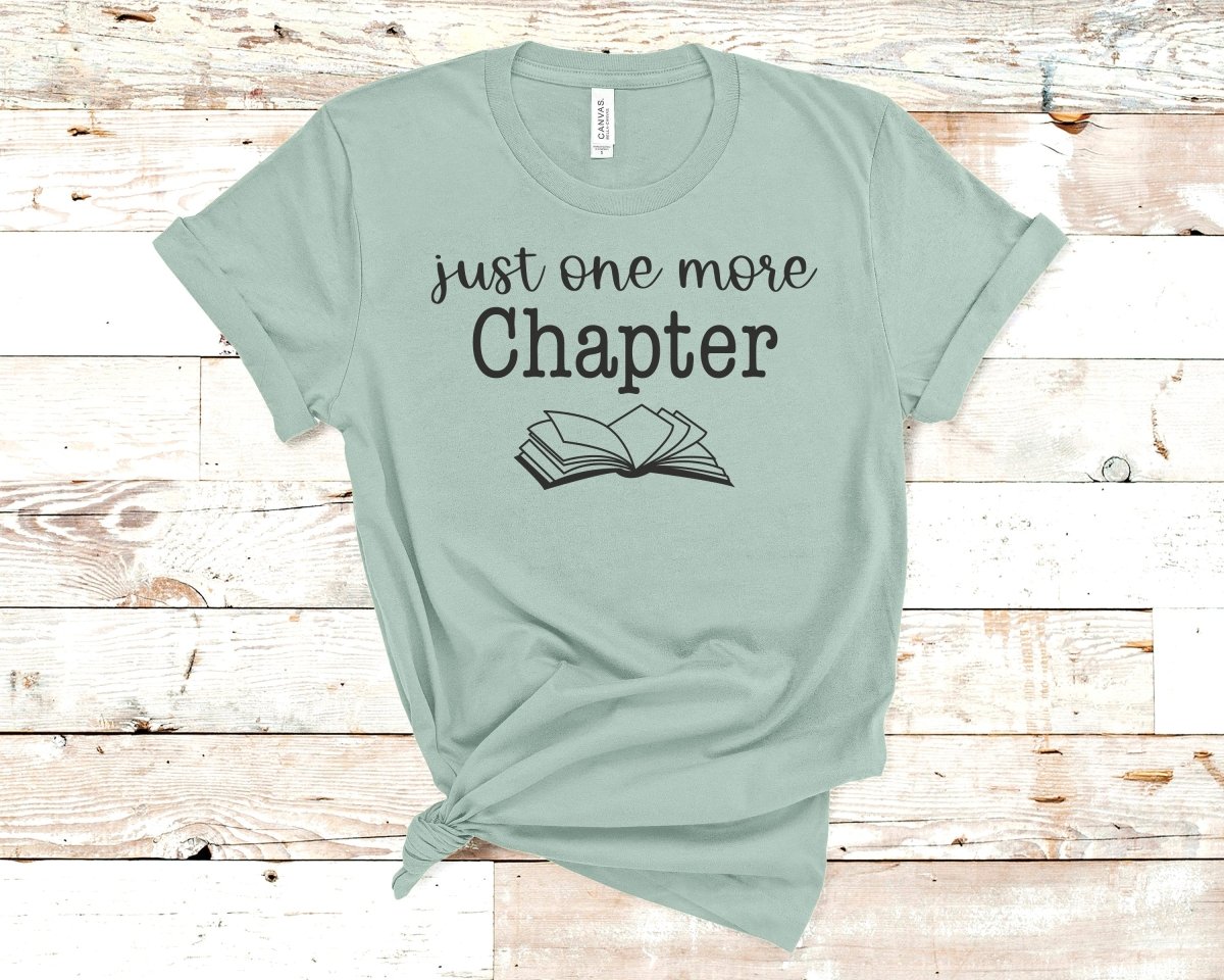 Just One More Chapter T-shirt Teal - Polkabean
