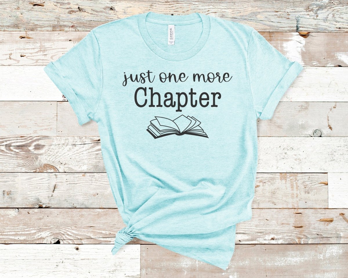 Just One More Chapter T-shirt Teal - Polkabean